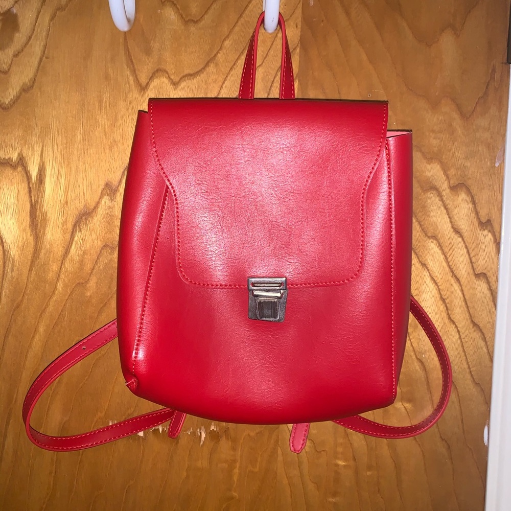 Brandy Melville red clasp backpack